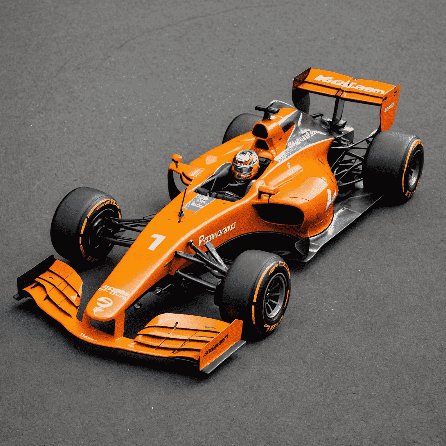 McLaren Formula 1 car in its iconic papaya orange livery, showcasing its aerodynamic design and innovative features